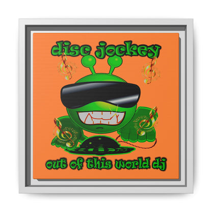 disc jockey - framed canvas art (crusta)