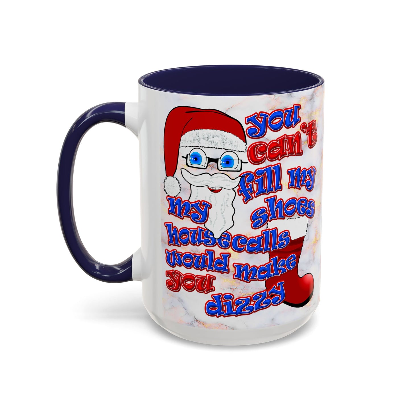 santa's shoes - Accent Mug (white marble)