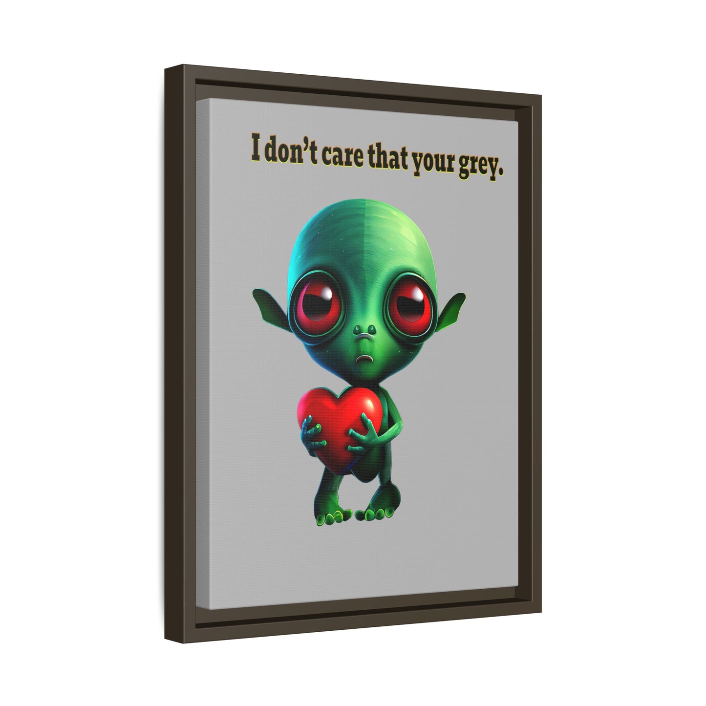 I don't care that your grey - framed canvas art (light grey)
