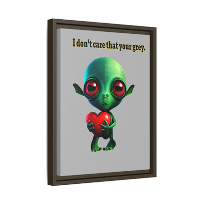 I don't care that your grey - framed canvas art (light grey)
