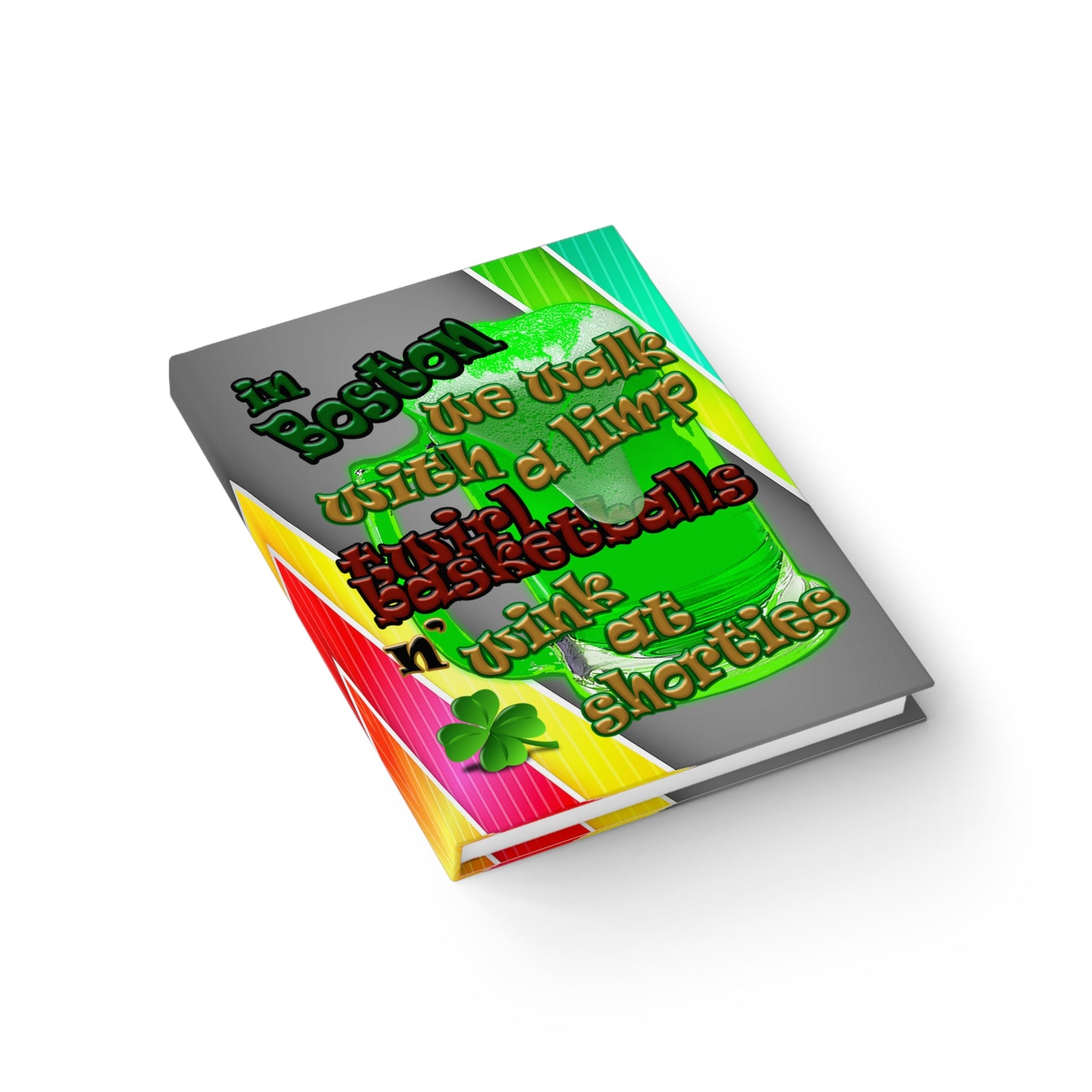 celtics logo - journal-lined (rainbow split)