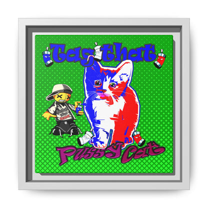 tag that - framed canvas art (logo green)