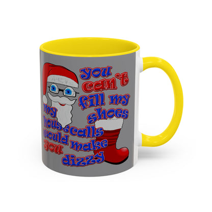 santa's shoes - Accent Mug (grey)