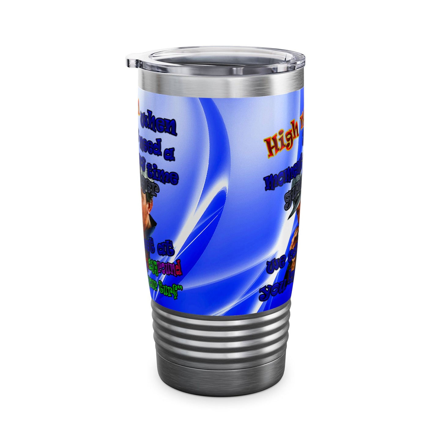 high noon - Ringneck Tumbler, 20oz (blue-white wave)