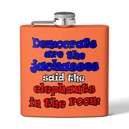 donkeys and elephants - Stainless Steel Flask