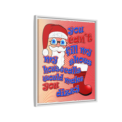 santa's shoes - framed canvas art (yellow-orange wave)