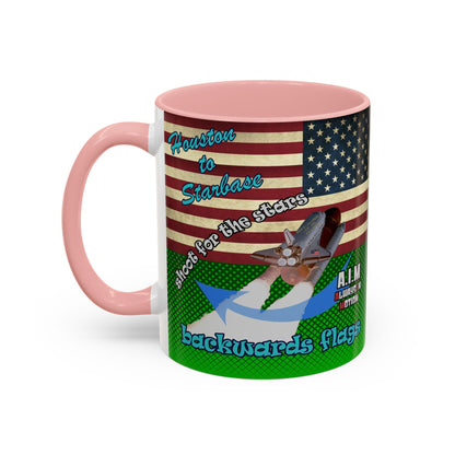 shoot for the stars - Accent Mug (logo green)