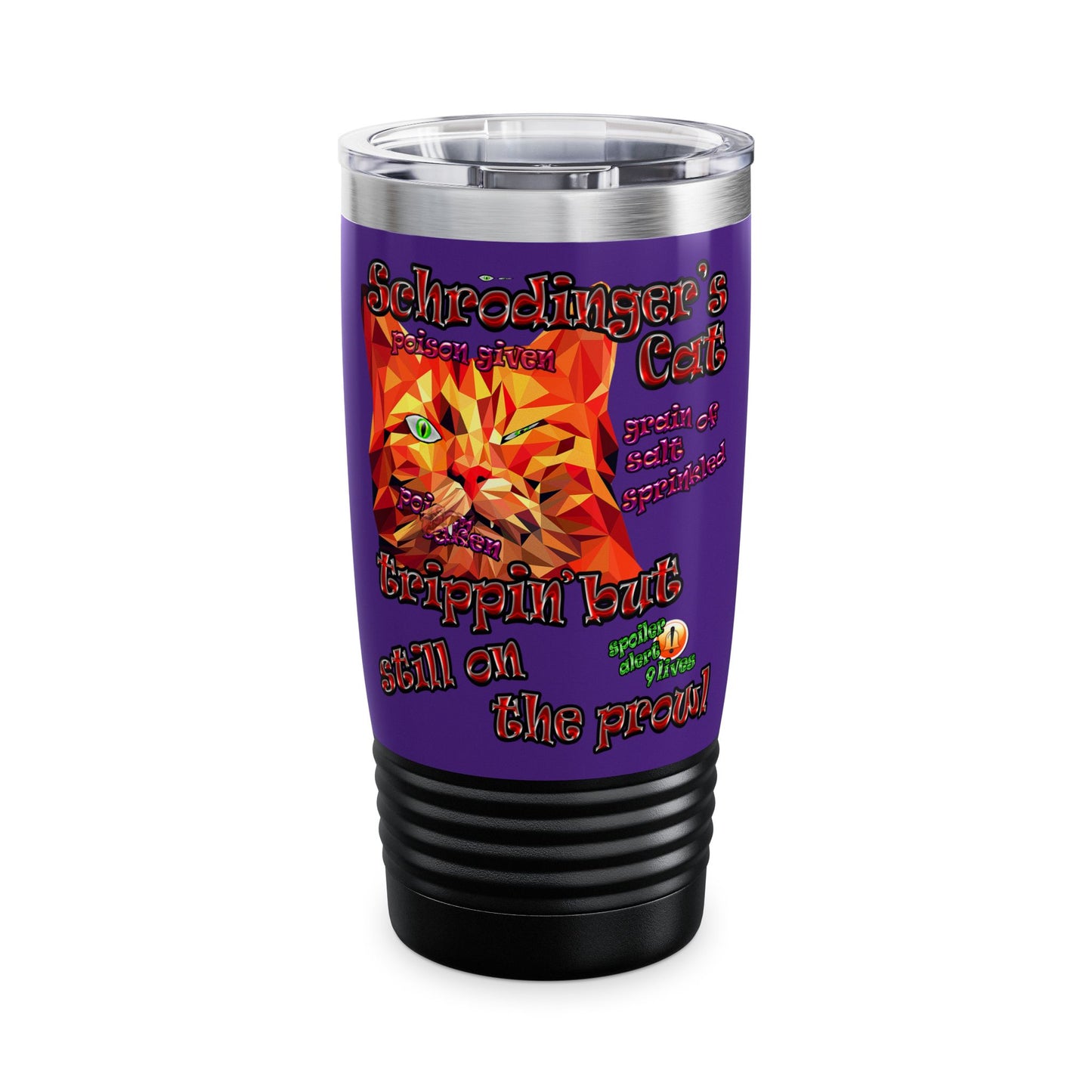 schrodinger's cat - Ringneck Tumbler, 20oz (purple)