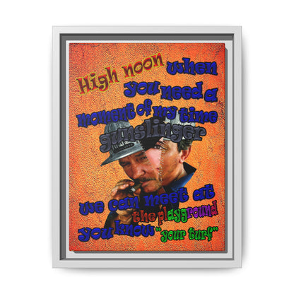 high noon - framed canvas art (burnt orange)