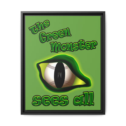 green monster - framed canvas art (green)