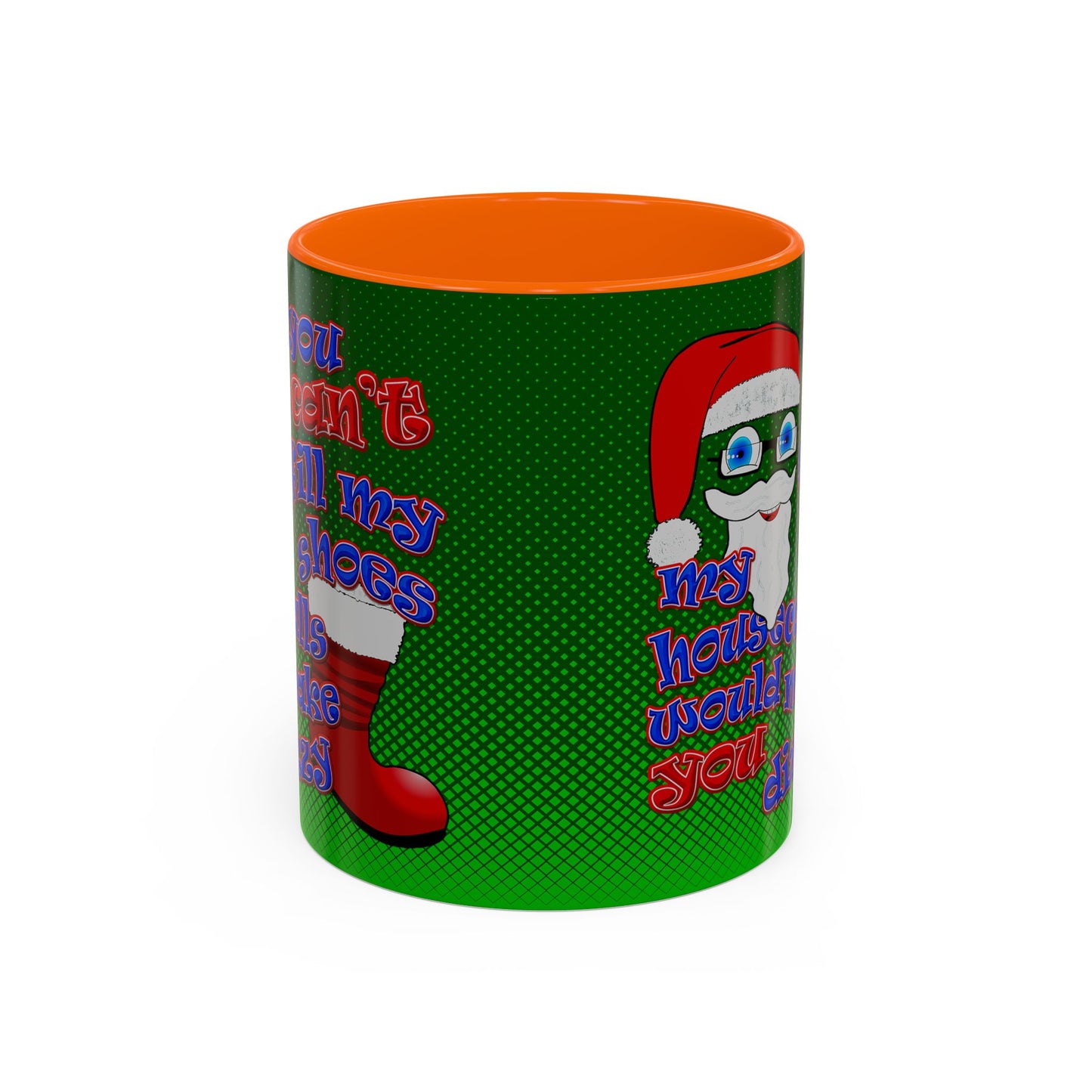 santa's shoes - Accent Mug (logo green)