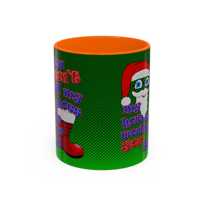 santa's shoes - Accent Mug (logo green)