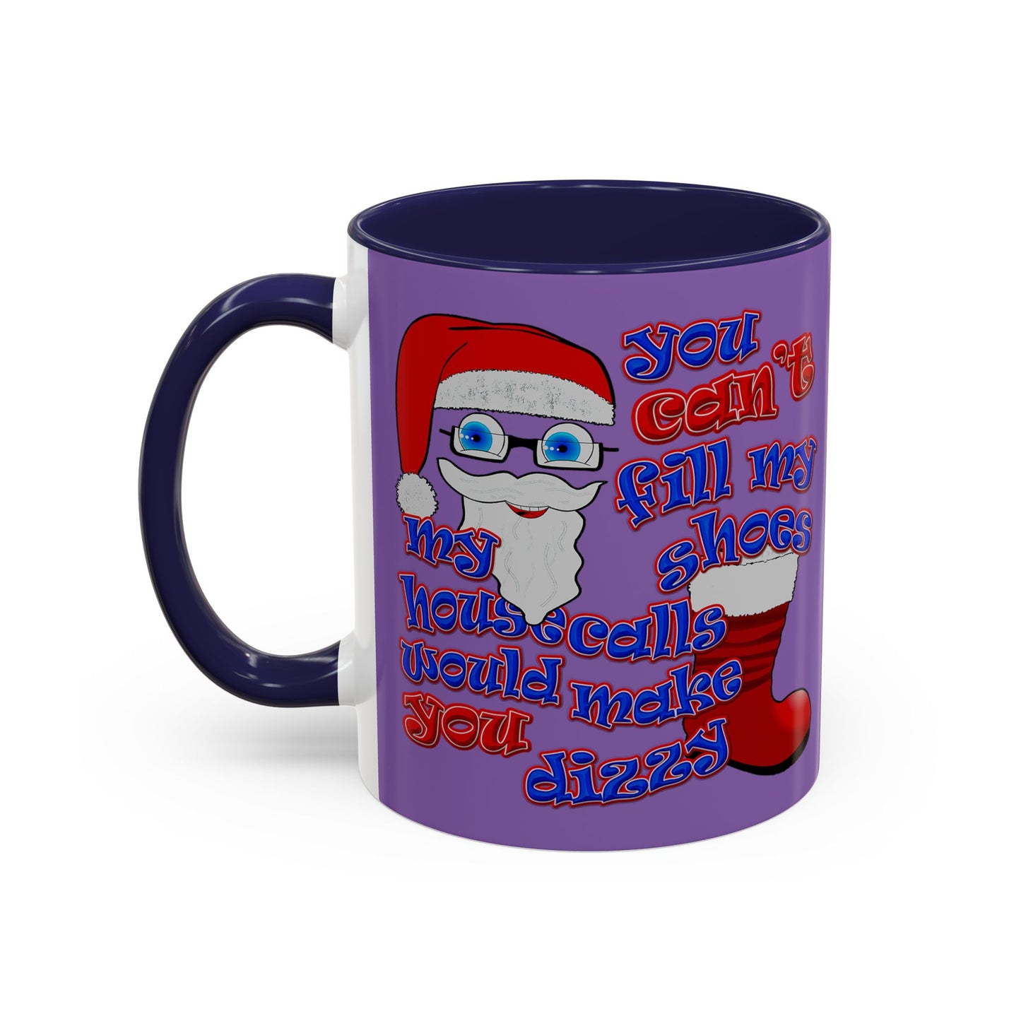 santa's shoes - Accent Mug (light purple)