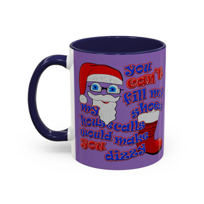 santa's shoes - Accent Mug (light purple)