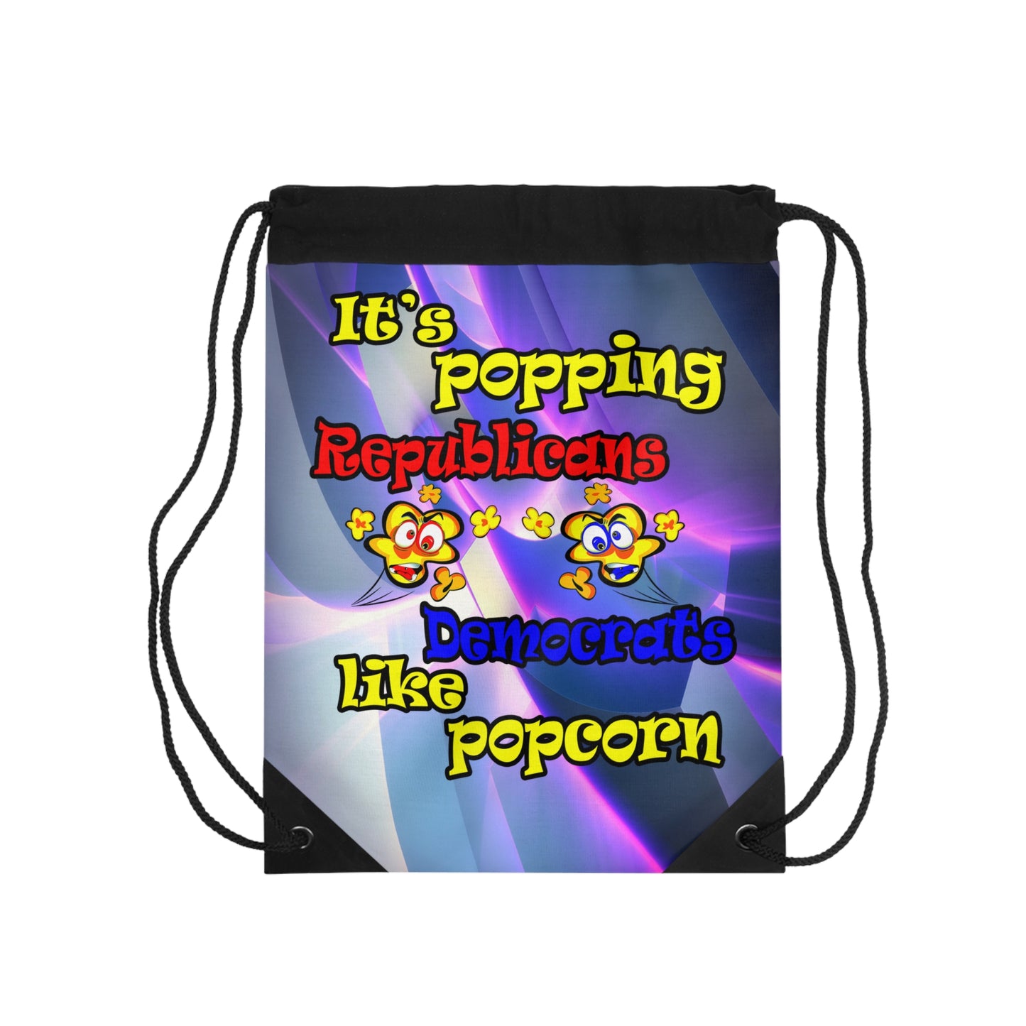 popping like popcorn - Drawstring Bag (grey-pink wave)