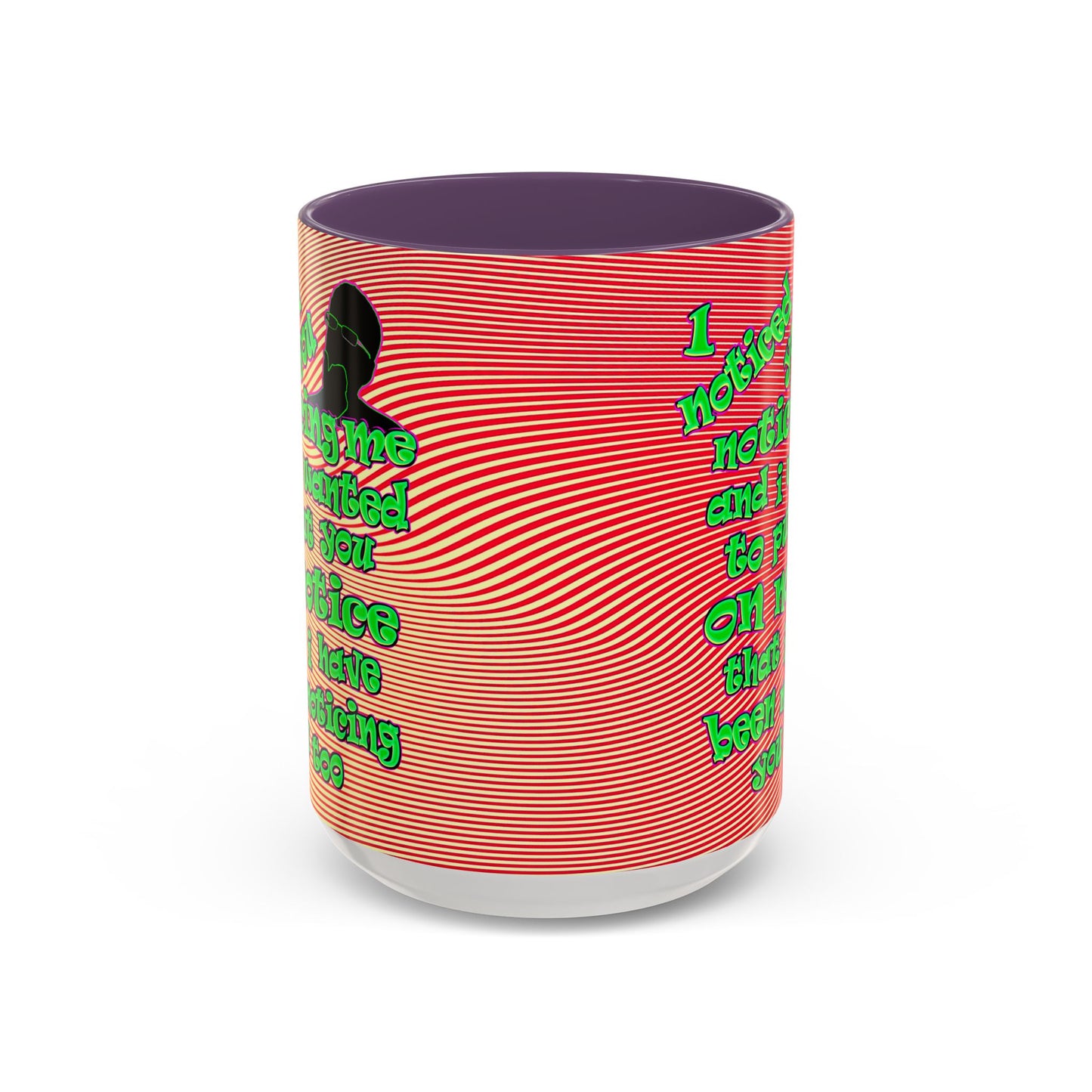 noticed you noticing - Accent Mug (yellow-orange wave)