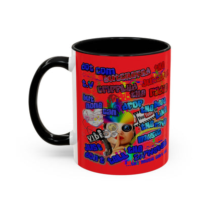 drop the beat - Accent Mug (yellow)