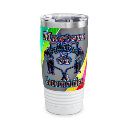 em cee squared - Ringneck Tumbler, 20oz (rainbow split)