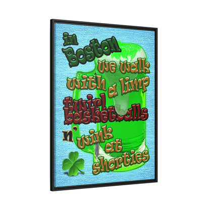 celtics logo - framed canvas art (faded blue)