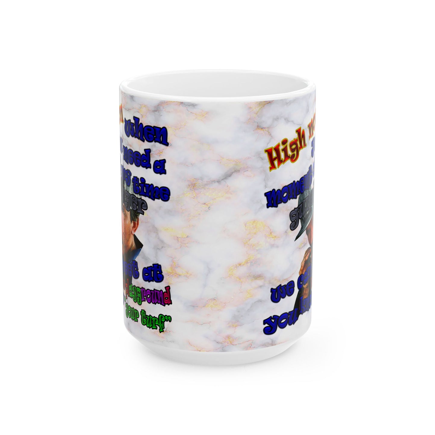 high noon - White Mug (white marble)