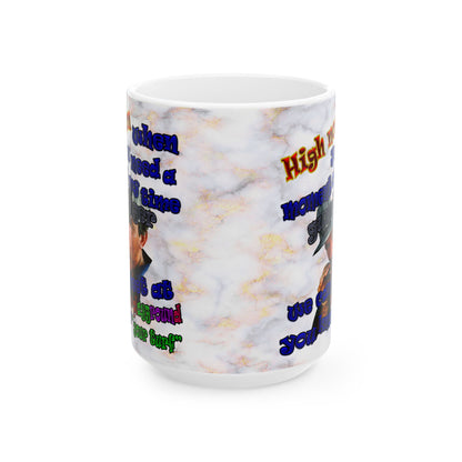 high noon - White Mug (white marble)