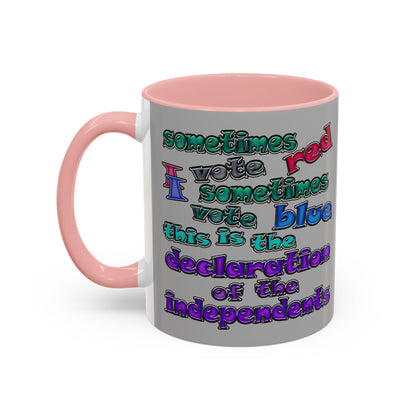 declaration of the independents - Accent Mug (light grey)