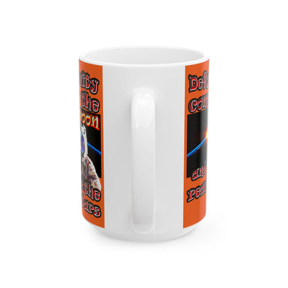 defy conquer reach - White Mug (orange)