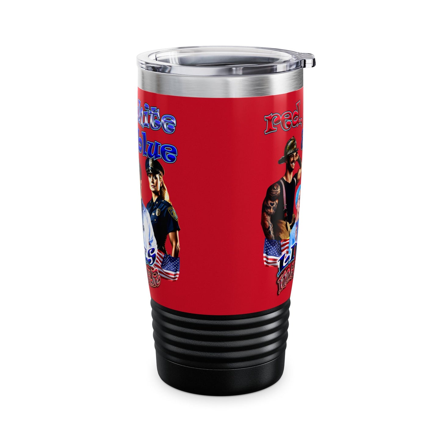 rw&b lives matter - Ringneck Tumbler, 20oz (dark red)
