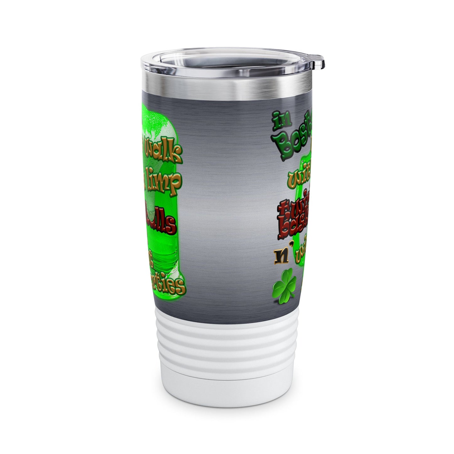celtics logo - Ringneck Tumbler, 20oz (brushed nickel)