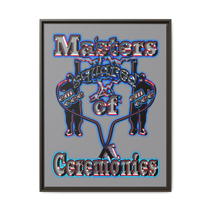 em cee squared - framed canvas art (grey)