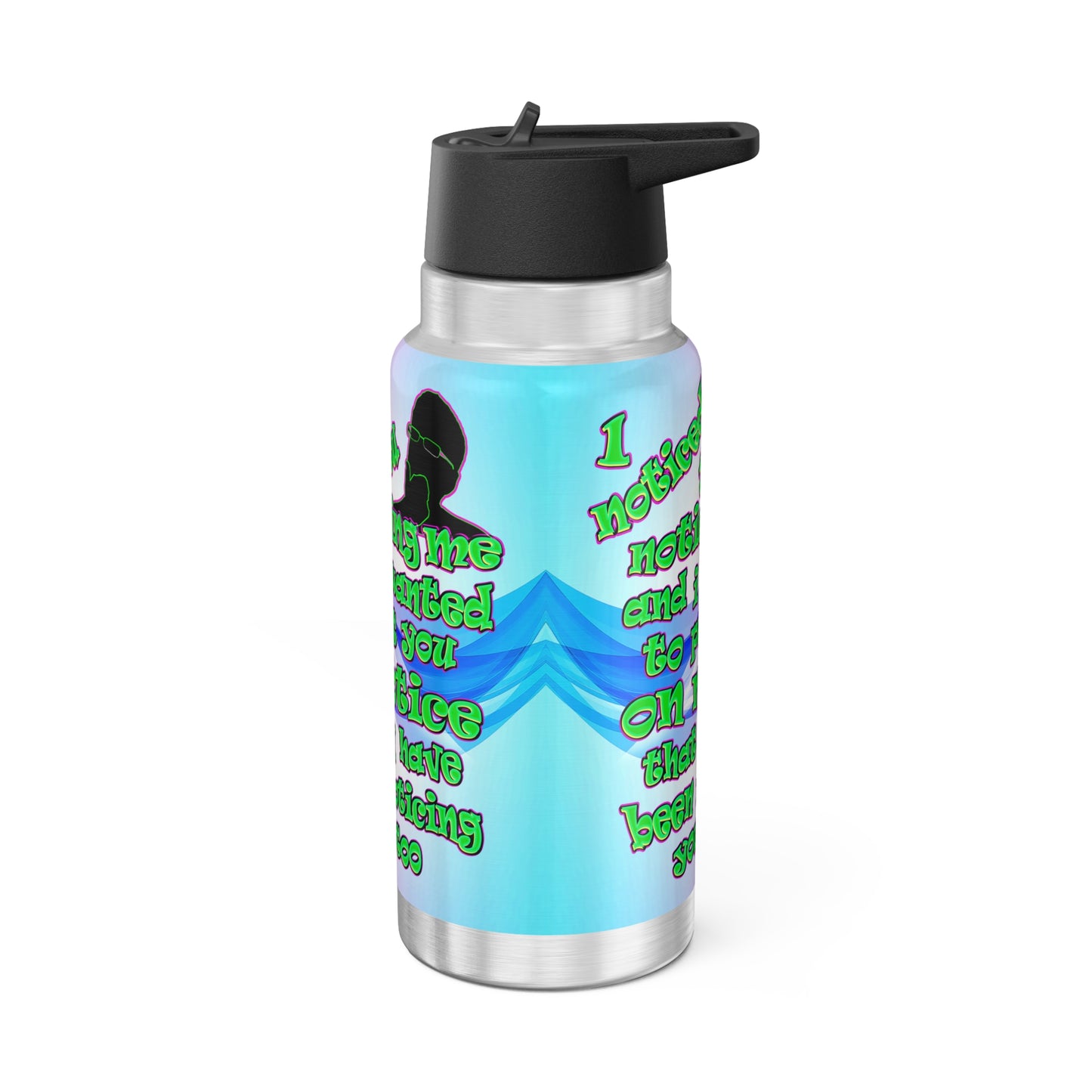 noticed you noticing - Gator Tumbler, 32oz  (light-blue-pink wave)
