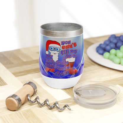 santa's shoes - Chill Wine Tumbler (blue-white wave)