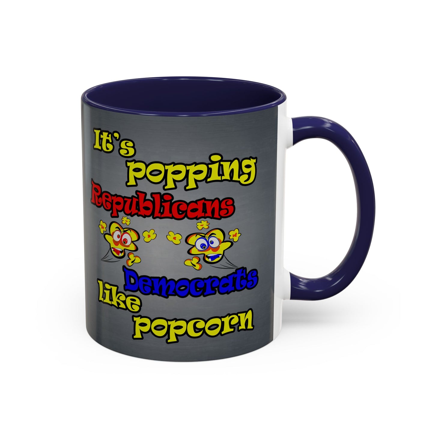 popping like popcorn - Accent Mug (grey-light grey)