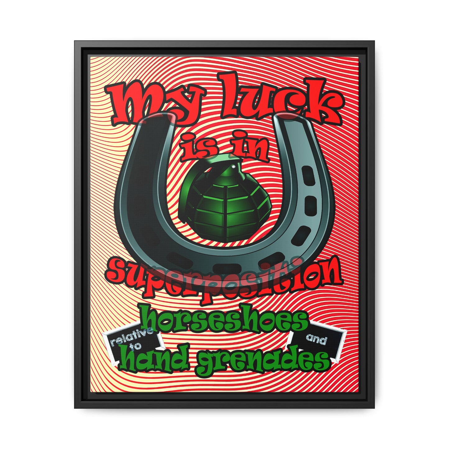 my luck - framed canvas art (yellow-orange wave)