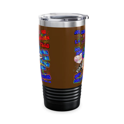 drop the beat - Ringneck Tumbler, 20oz (brown)