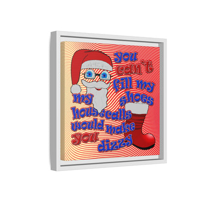 santa's shoes - framed canvas art (yellow-orange wave)