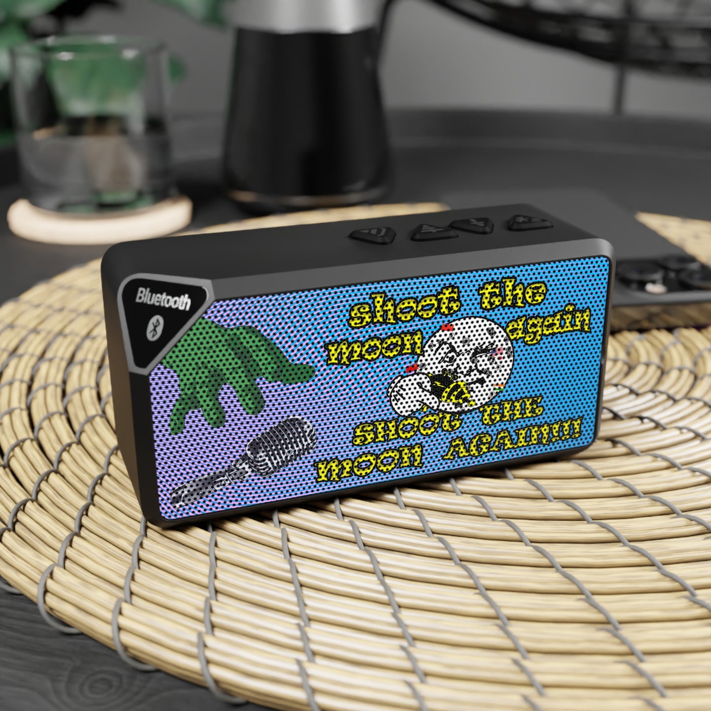 shoot the moon again - Jabba Bluetooth Speaker (light blue-purple wave)
