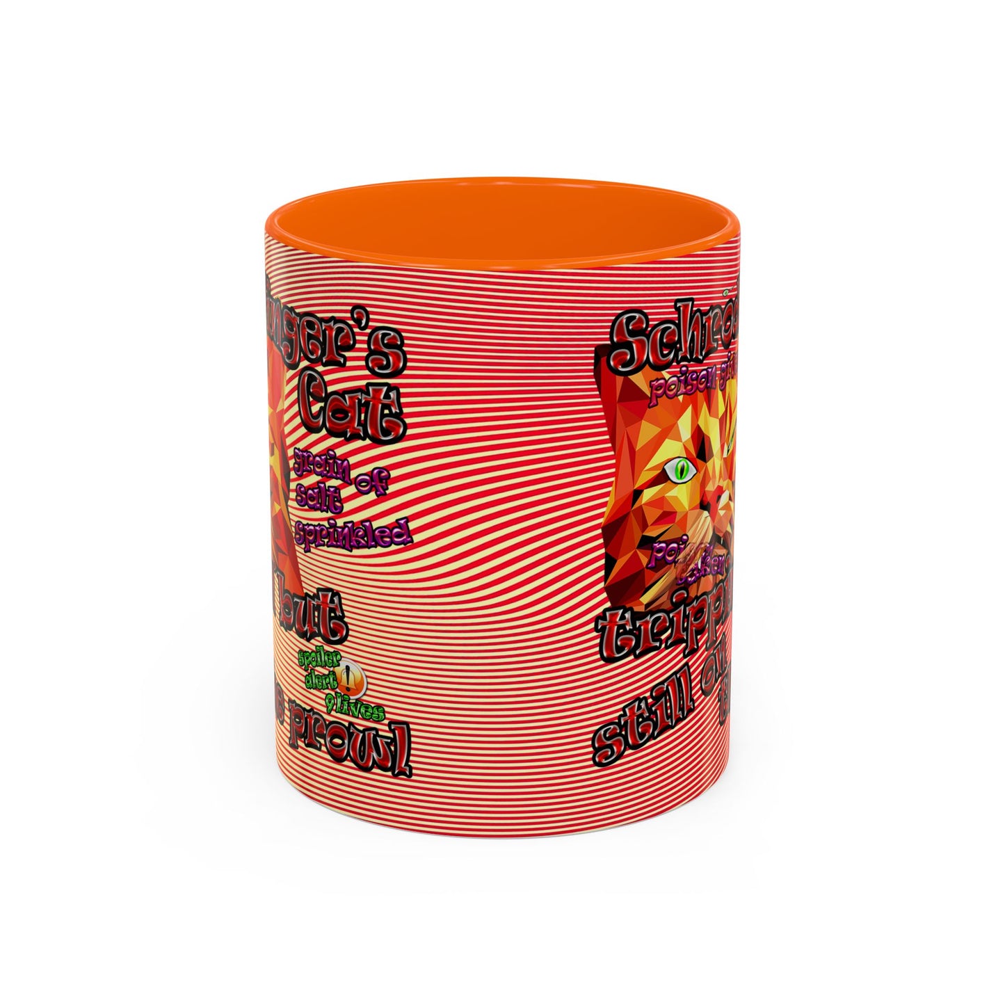 schrodinger's cat - Accent Mug (yellow-orange wave)