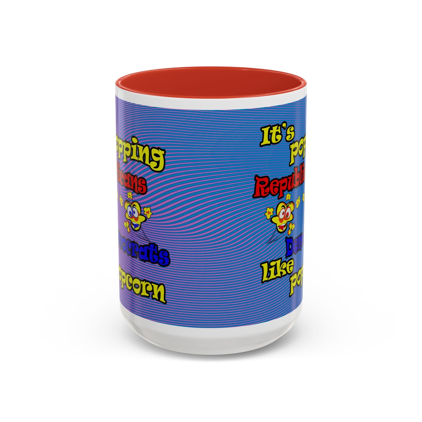 popping like popcorn - Accent Mug (light blue-purple wave)