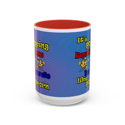 popping like popcorn - Accent Mug (light blue-purple wave)