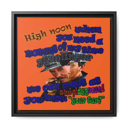 high noon - framed canvas art (orange)