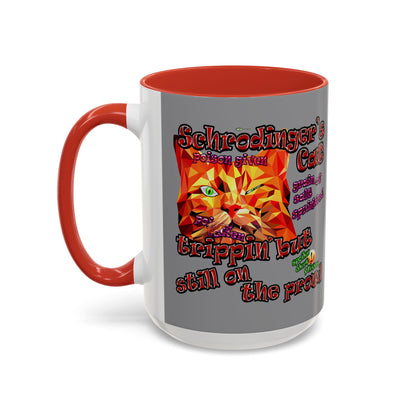 schrodinger's cat - Accent Mug (grey)
