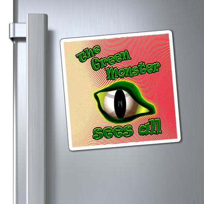 green monster - Magnets - (yellow-orange wave)