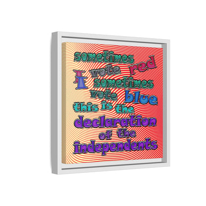 declaration of the independents - framed canvas art (yellow-orange wave)