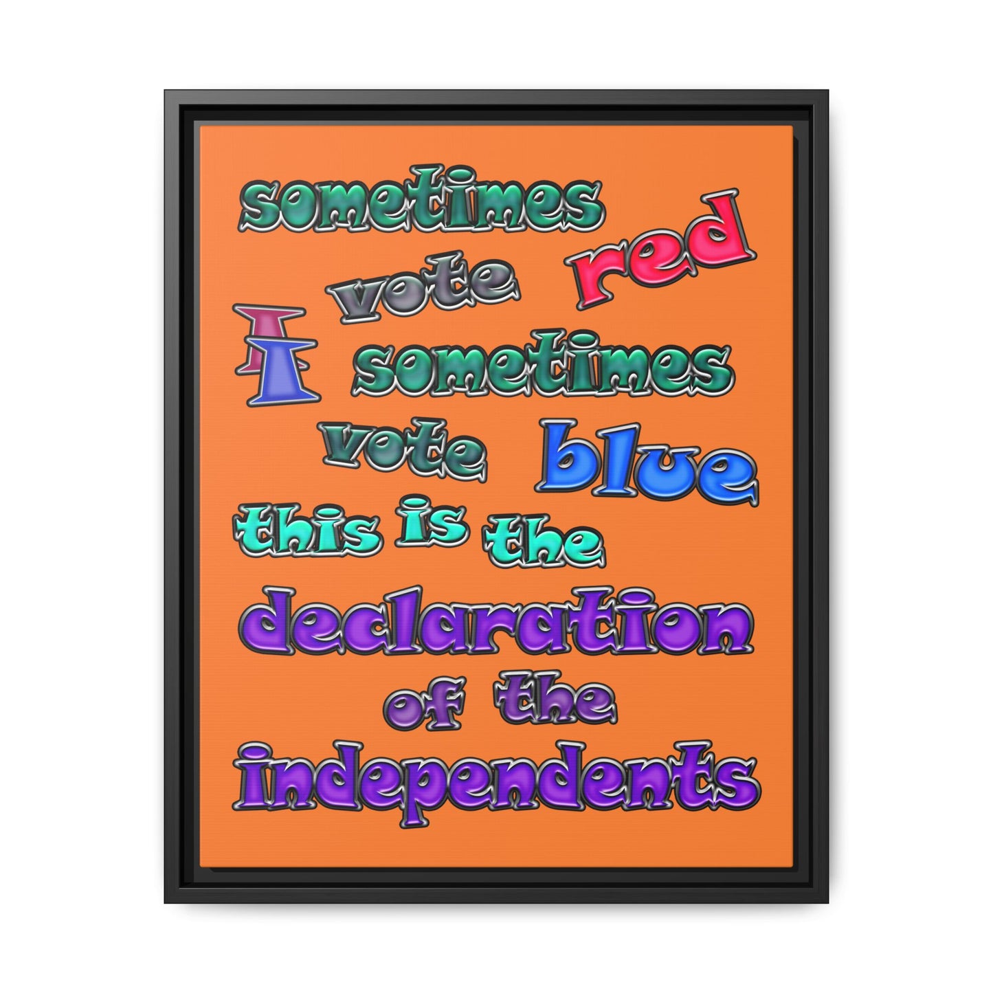 declaration of the independents - framed canvas art (crusta)