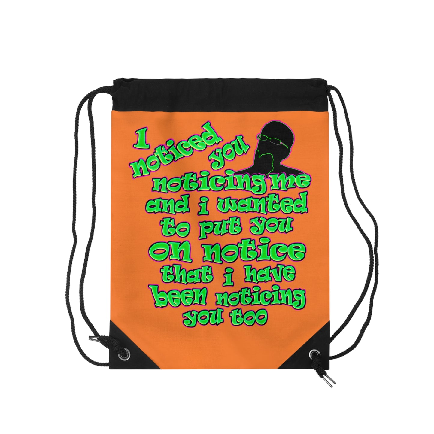 noticed you noticing - Drawstring Bag (crusta)
