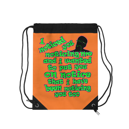 noticed you noticing - Drawstring Bag (crusta)