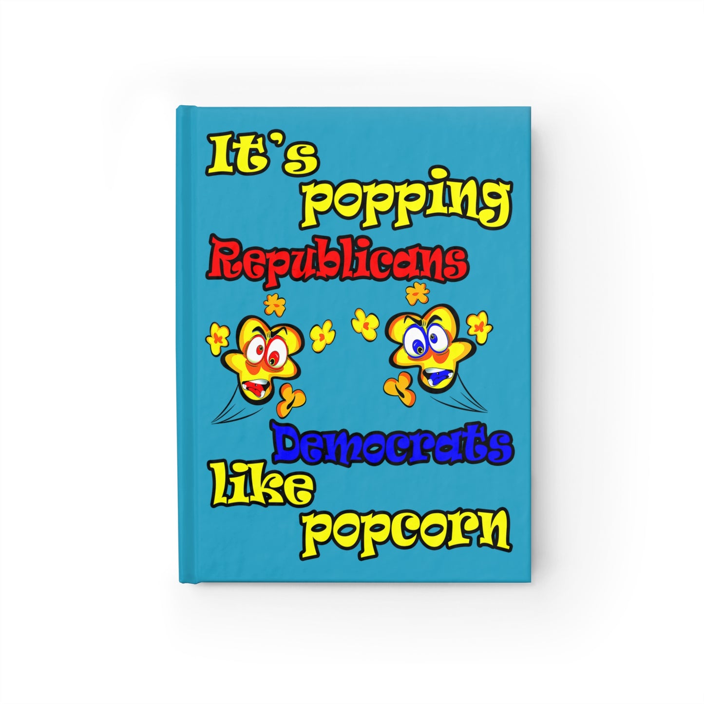 popping like popcorn - journal-lined (turquoise)