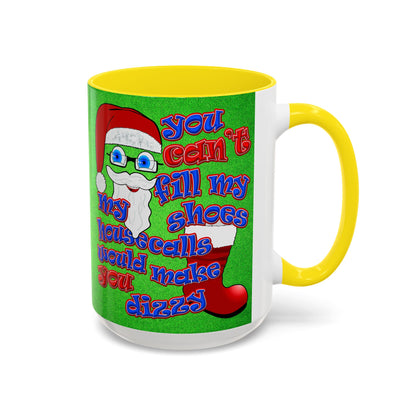santa's shoes - Accent Mug (green turf)
