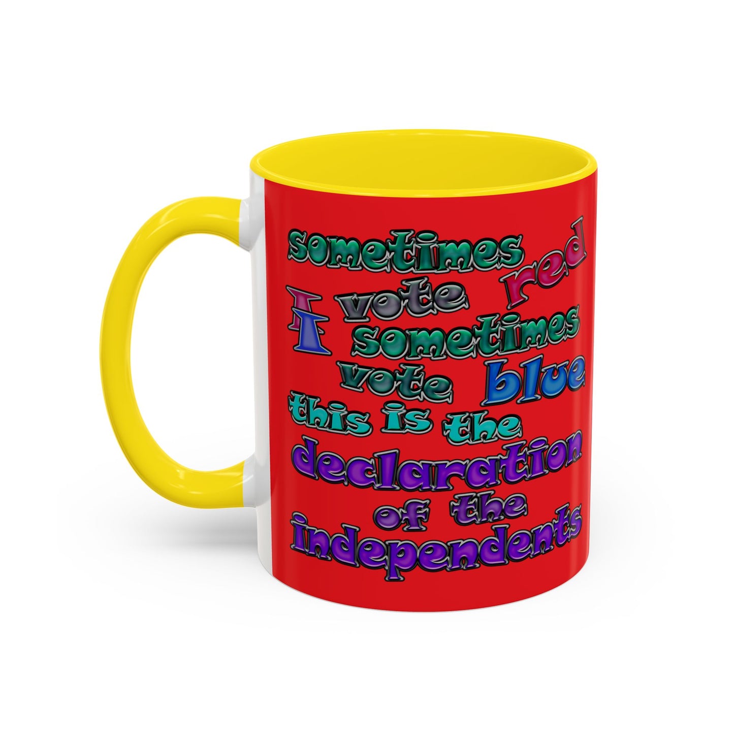 declaration of the independents - Accent Mug (red)